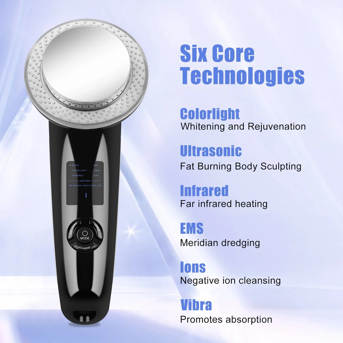 6 In 1 Ultrasound Cavitation Body Slimming Massager
