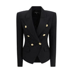Balmain Black Wool Oves Aries Blazer