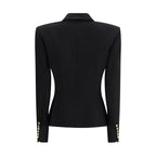 Balmain Black Wool Oves Aries Blazer