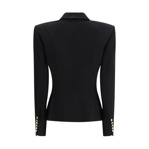 Balmain Black Wool Oves Aries Blazer