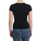 Roberto Cavalli Black Elastane Top