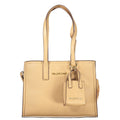Mario Valentino Beige Polyurethane Women's Bag with Shoulder Handles
