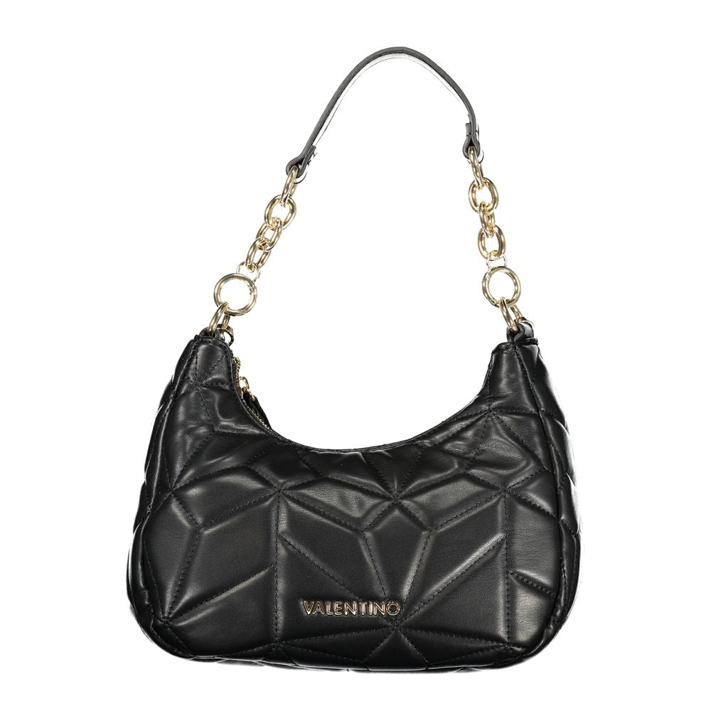 Mario Valentino Nero Polyurethane Women's Bag with Removable Shoulder Strap