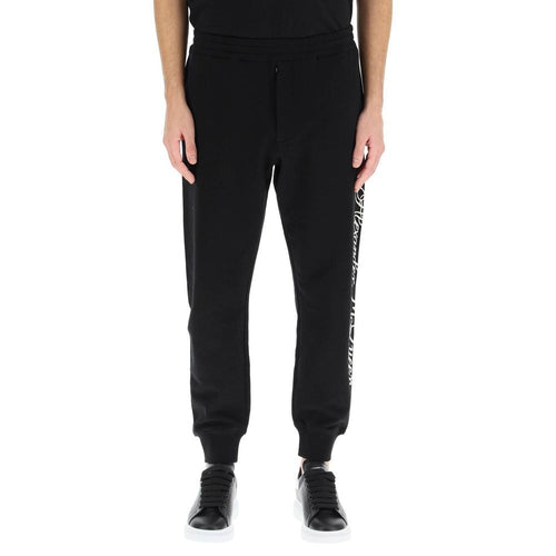 Alexander McQueen Black Cotton Joggers (Workout Pants)