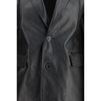 Balenciaga Black Calf Leather Bos Taurus Leather Jacket