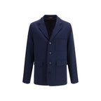Gucci Blue Cotton Full-Length Jacket