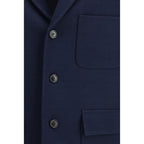 Gucci Blue Cotton Full-Length Jacket