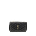 Saint Laurent Black Lamb Ovis Aries Shoulder Bag