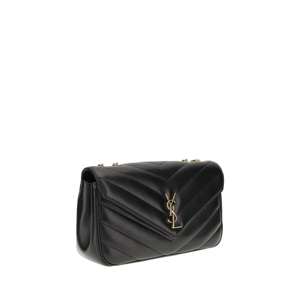Saint Laurent Black Lamb Ovis Aries Shoulder Bag