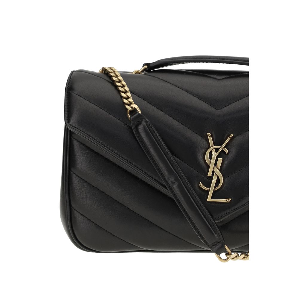 Saint Laurent Black Lamb Ovis Aries Shoulder Bag