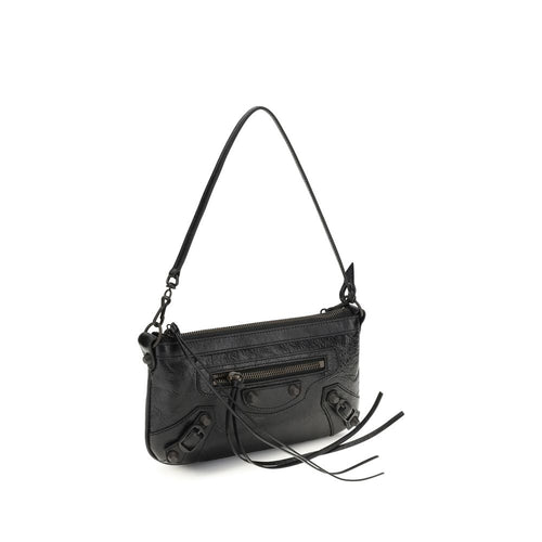 Balenciaga Black Lamb Ovis Aries Shoulder Bag