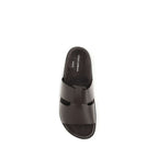 Dolce & Gabbana Brown Calf Leather Bos Taurus Flat Sandals