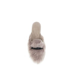 Dolce & Gabbana Gray Lamb Ovis Aries Mules