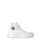 Converse White Cotton High Top Sneakers