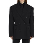 Balenciaga Black Wool Full-Length Jacket
