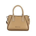 Mario Valentino Beige Polyurethane Women's Bag with Handles and Shoulder Strap