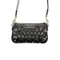 Mario Valentino Nero Poliuretano Women's Handbag with Adjustable Shoulder Strap