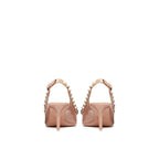 Valentino Garavani Beige Calfskin Mid Heel Pumps