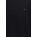 Valentino Garavani Black Cotton T-Shirt