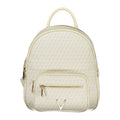 Mario Valentino Beige Polyurethane Women's Backpack with Adjustable Straps