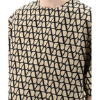 Valentino Garavani Brown Silk T-Shirt