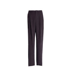 Saint Laurent Brown Silk Dress Pants
