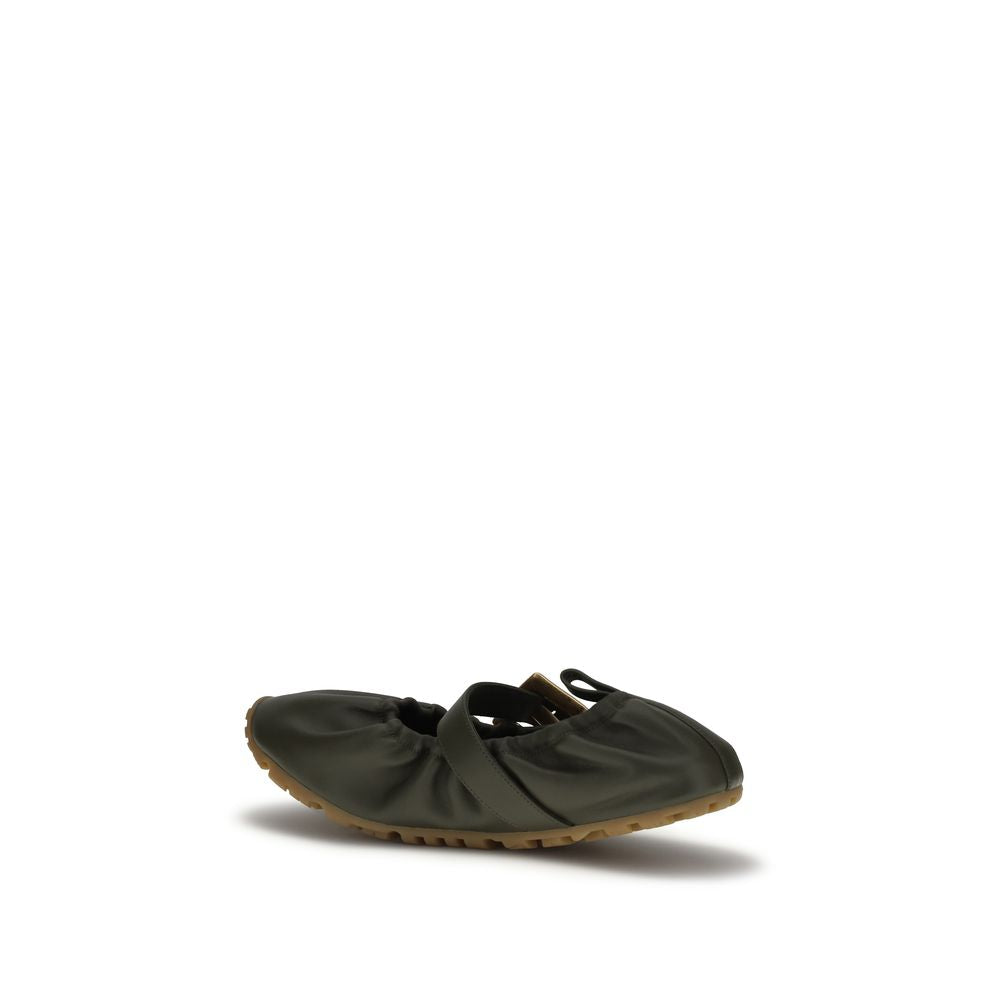 Balmain Bicolor Lamb Ovis Aries Ballet Flats