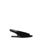 Balmain Black Calf Leather Bos Taurus Mules