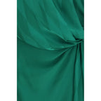 Versace Bicolor Silk Casual Dress