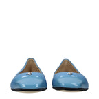Jimmy Choo Light Blue Leather Ballet Flats