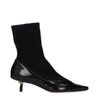 Jacquemus Black Leather Ankle Boots