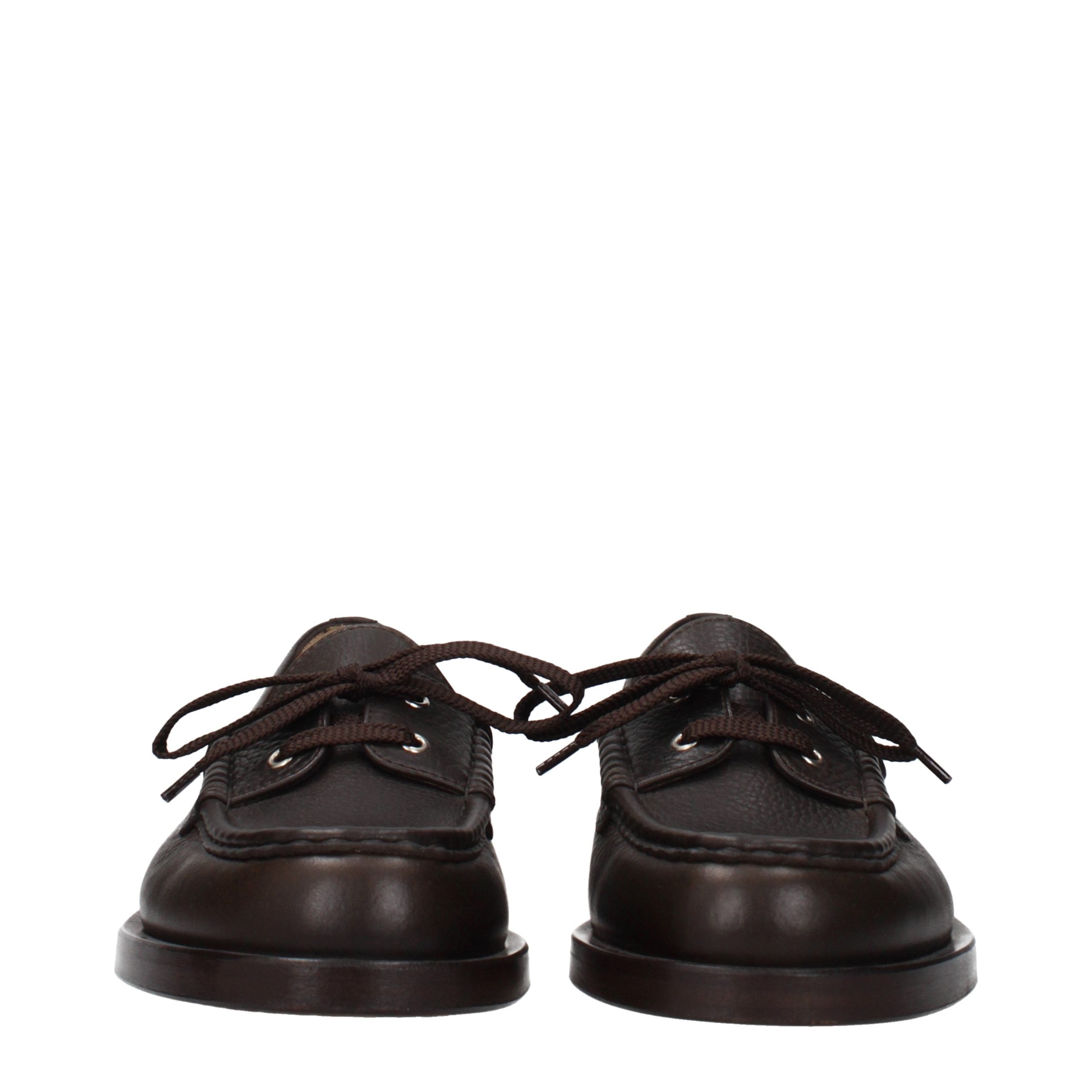 Jacquemus Brown Leather Slip-On Loafers