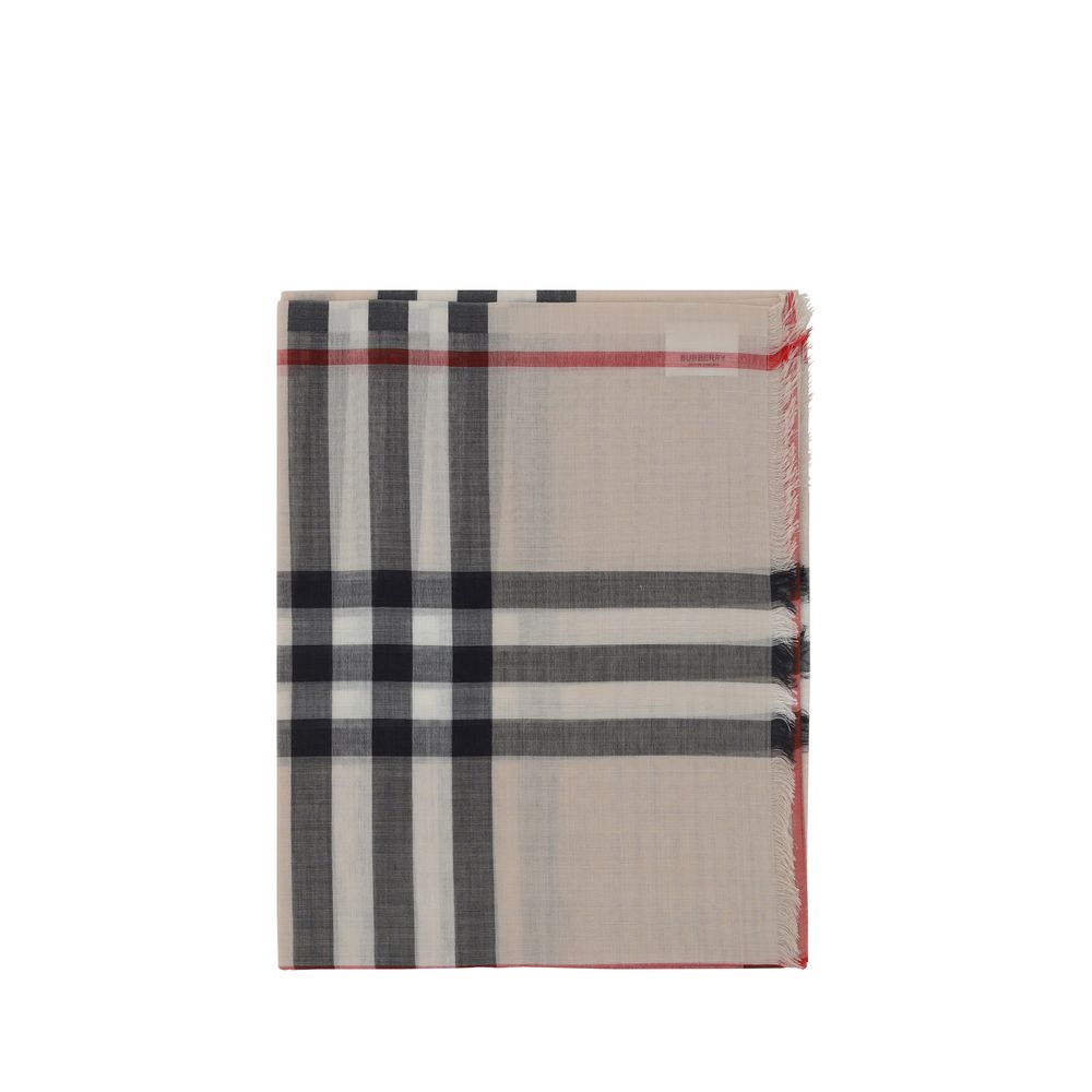 Burberry Beige Wool Oves Aries Scarf