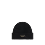 Burberry Black Wool Oves Aries Beanie