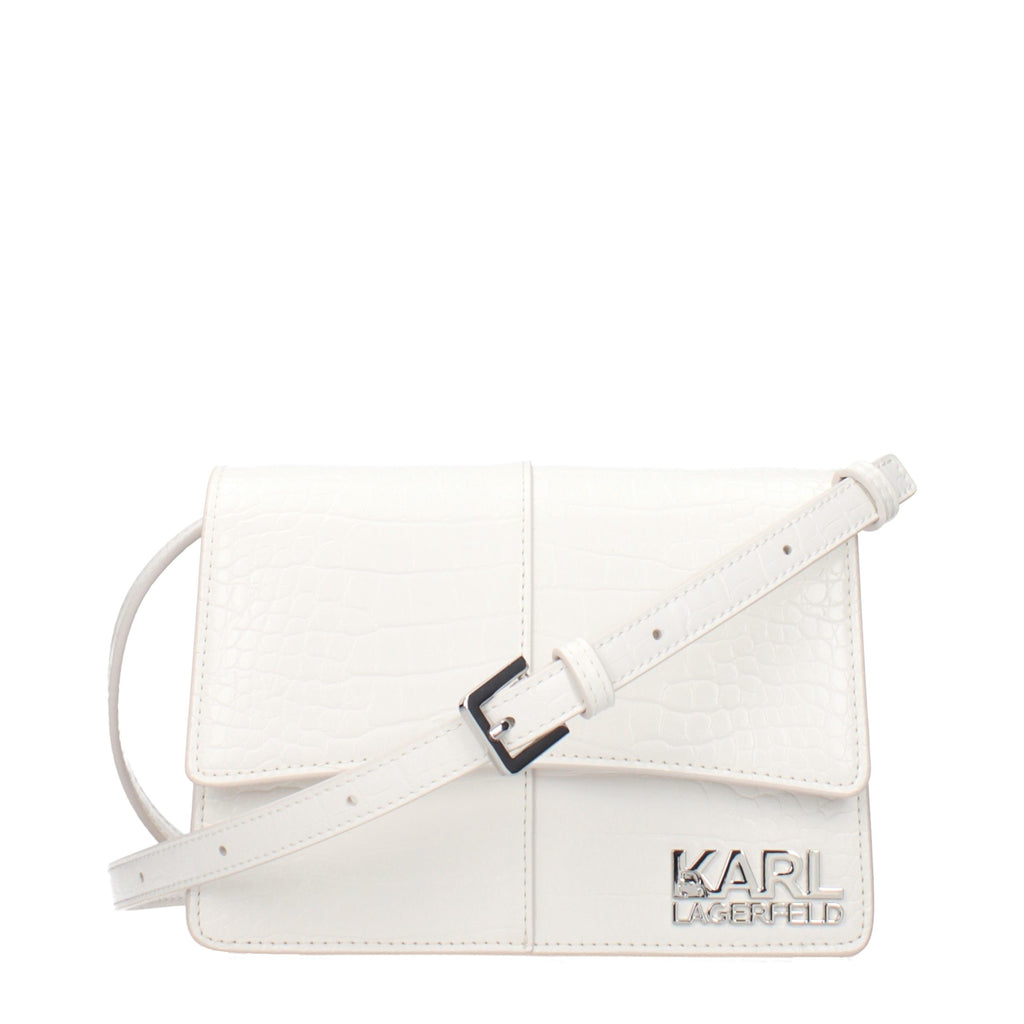 Karl Lagerfeld White Polyethylene Crossbody Bag