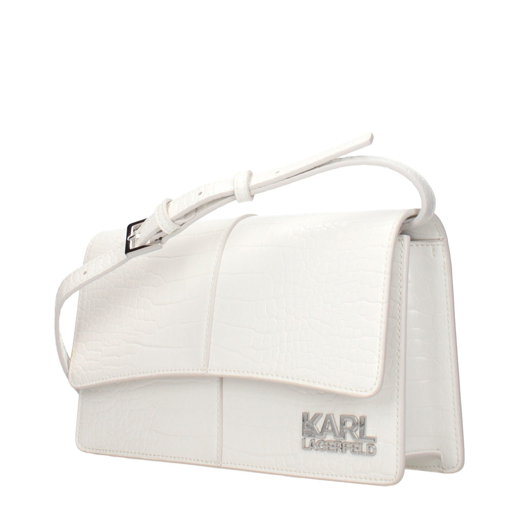 Karl Lagerfeld White Polyethylene Crossbody Bag