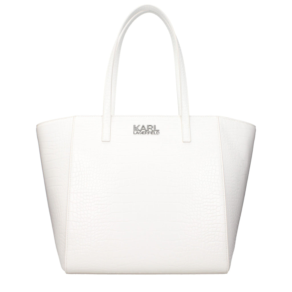 Karl Lagerfeld White Polyethylene Shoulder Bag