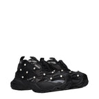 Versace Black Fabric Chunky Sneakers