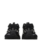 Versace Black Fabric Chunky Sneakers