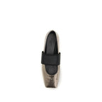 Givenchy Gold Calf Leather Bos Taurus Ballet Flats