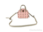 MCM Signature Half Moon Top Handle Crossbody Bag