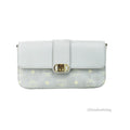 MCM Small Mode Travia Pebbled Visetos Leather Shoulder Crossbody Clutch Bag