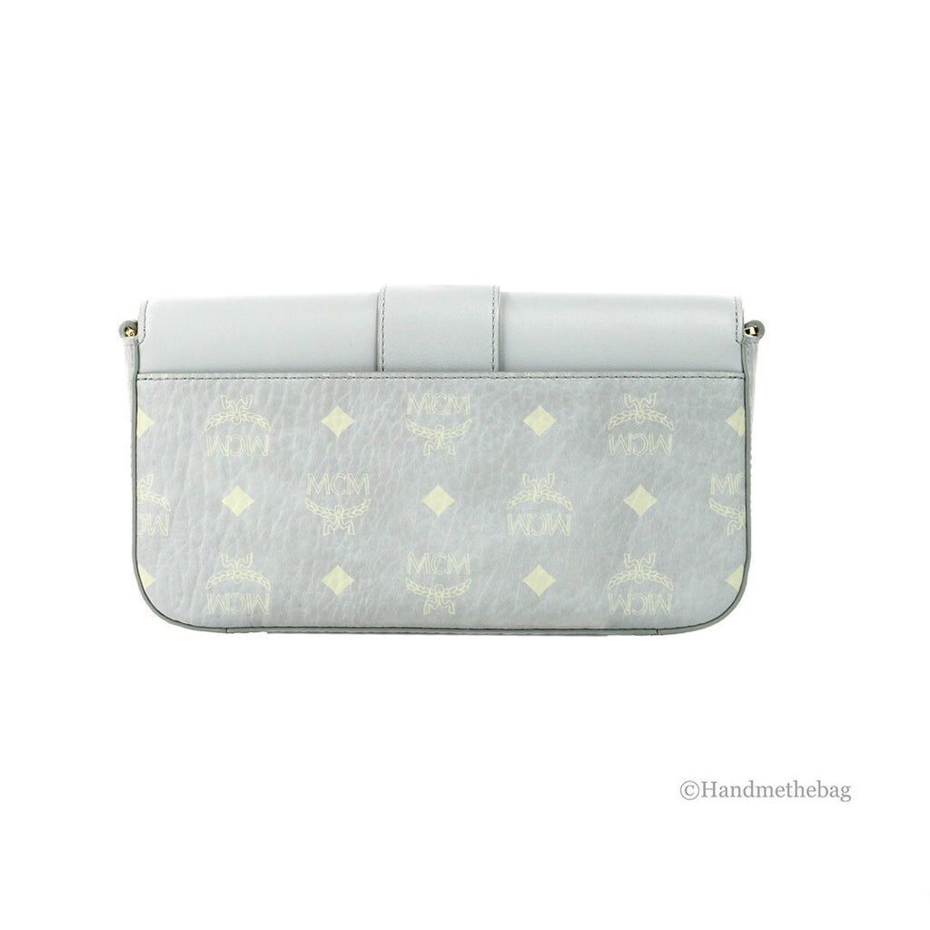 MCM Small Mode Travia Pebbled Visetos Leather Shoulder Crossbody Clutch Bag