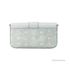 MCM Small Mode Travia Pebbled Visetos Leather Shoulder Crossbody Clutch Bag