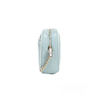 Carey Mini Wild Sage Quilted Smooth Leather Camera Crossbody Bag