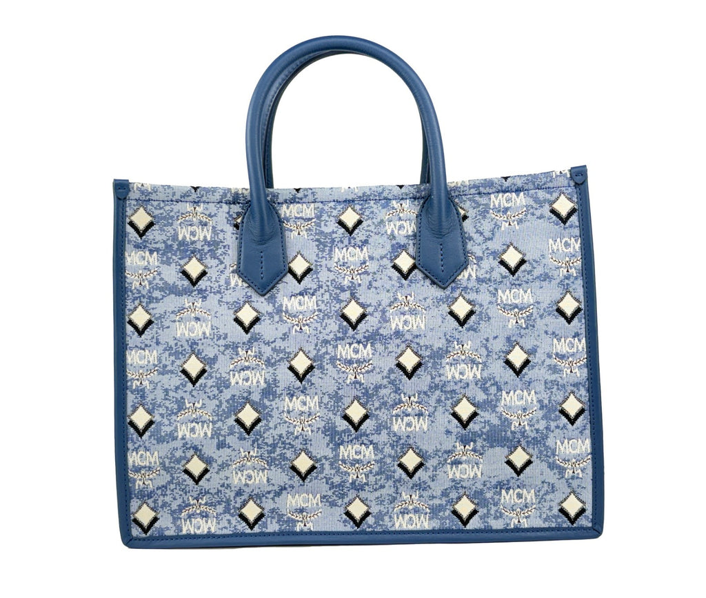 MCM Aren Munchen Denim Tote Bag