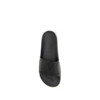 Valentino Garavani Black Rubber Flat Sandals