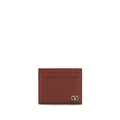 Valentino Garavani Bordeaux Calf Leather Bos Taurus Wallet