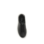 Dolce & Gabbana Black Calf Leather Bos Taurus Low Top Sneakers