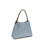 Fendi Blue Calf Leather Bos Taurus Handbag